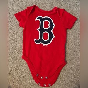 Boston Red Sox MLB Genuine Baby One Piece Bodysuit Size 6-9 Months Red Snaps